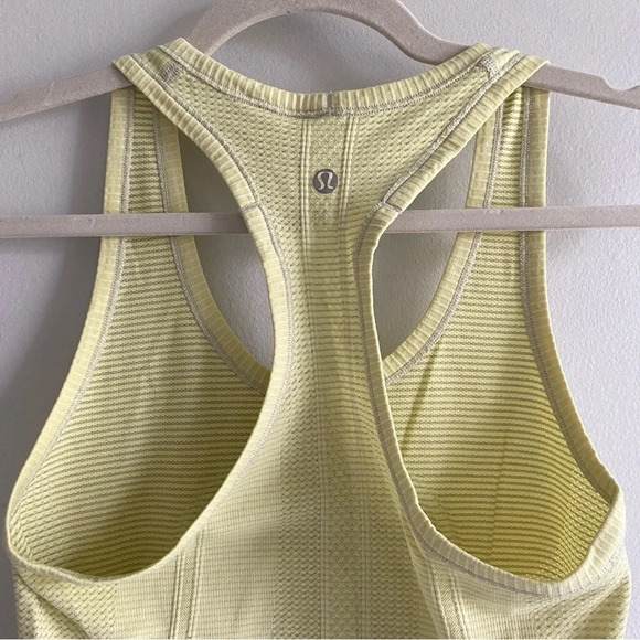 LULULEMON Yellow Swiftly Tech Racerback Tank Top Full  Length Size 4 - Picture 5 of 9